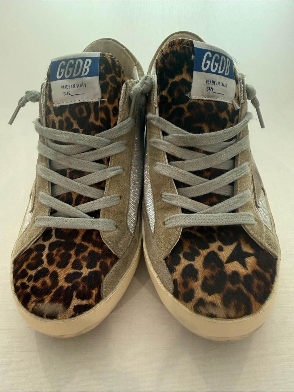 Golden Goose Kids Leopard-Print Low-Top Sneakers in Brown and Black